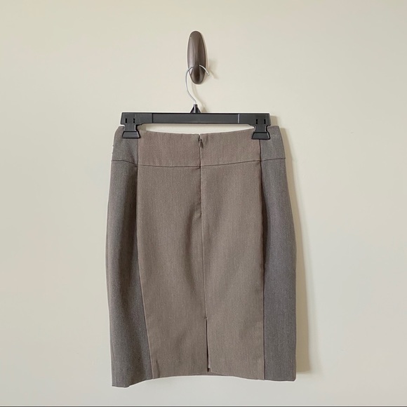 Express Pleated Color Block Lined Pencil Skirt 2 - Picture 6 of 9